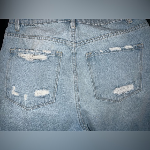 Flying Monkey Light Blue Distressed Flare Jeans - Picture 7 of 7